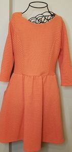 Salmon dress with pockets